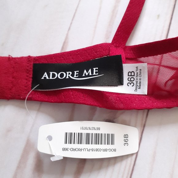 NWT Adore Me Abela Push Up Bra in Red Size 36B - Picture 3 of 14